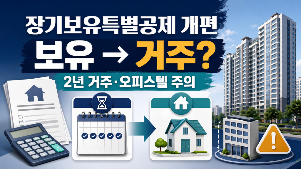 거주·오피스텔 비과세 주의사항
