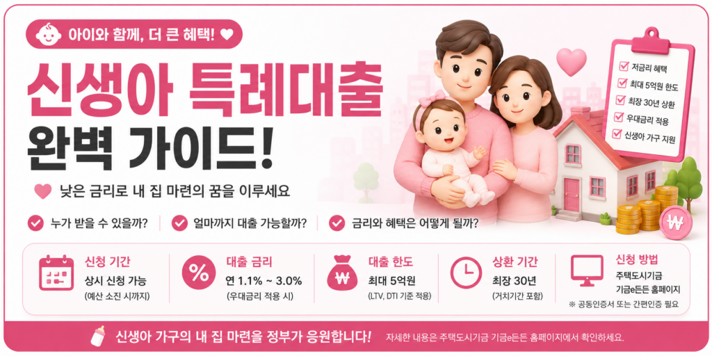 신생아 특례 대출 완벽 가이드